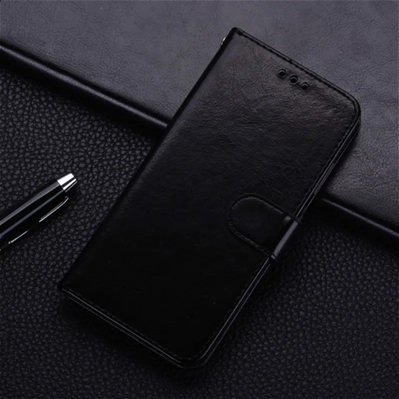 Black Huawei Honor 7C 5,7 AUM-L41 чехол с отделением для карт Кожаный флип-чехол для Honor 7C Pro 5,99 LND-L29 флип-чехол - Цвет: Black