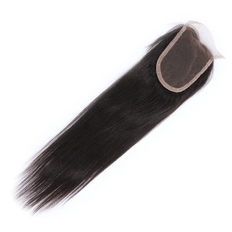 4x4 кружева закрытия яки прямые бразильские Remy 3/4 шт можно купить предварительно