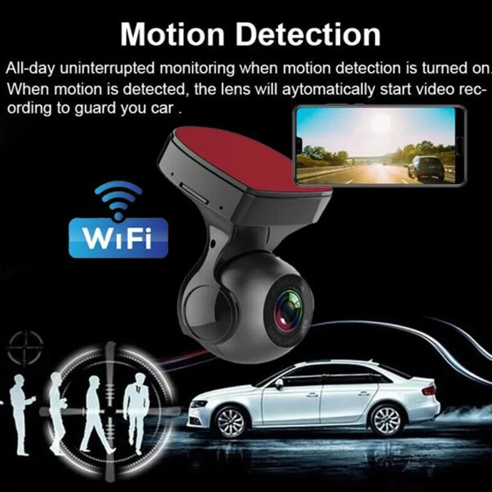 

HD 1080P Car DVR Vehicle Video Driving Recorder G-Sensor USB WIFI Dash Cam Night Vision Wide Angle For Car Parking Reversing