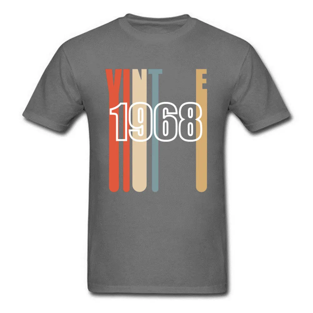 

Camiseta negra para hombre, camiseta de cumpleaos con diseo Retro Vintage 1968, camisetas con letras para hombre, camiseta par