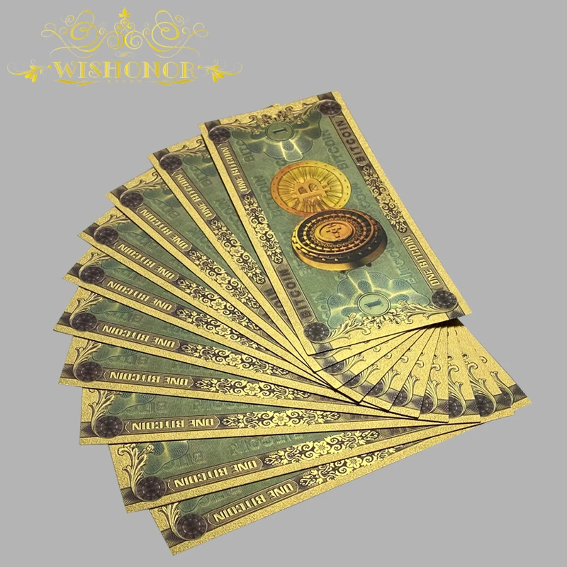 1-10 шт. хорошие подарки для 1-100 Биткоин и догкоин с красивой рамкой в золотой