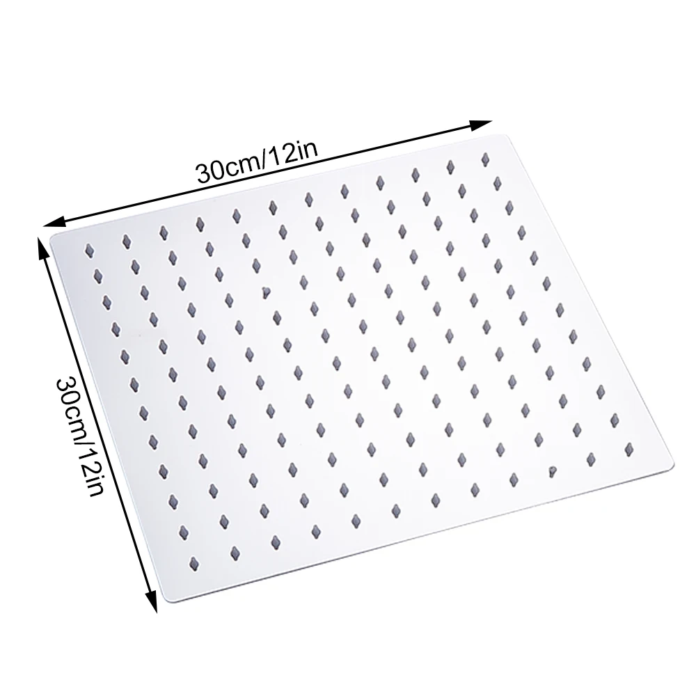 Square 30cm EVERSO " 6" " 10" 1" Душевая насадка для ванной, насадка для душа высокого давления, ручная Душевая насадка, набор Chuveiro Do Banheiro - Цвет: Square 30cm