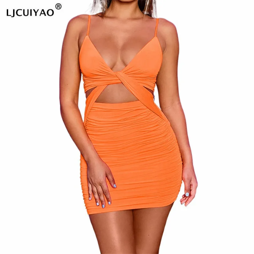 

LJCUIYAO Womens Dresses New Arrival 2021 Sleeveless Bodycon Backless Solid Color Slim Casual Strapless Hollow Out Black White