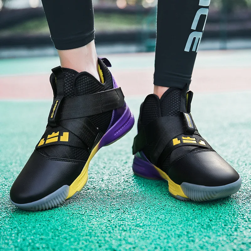 Горячая Распродажа баскетбольной обуви Lebron James высокие тренировочные ботинки