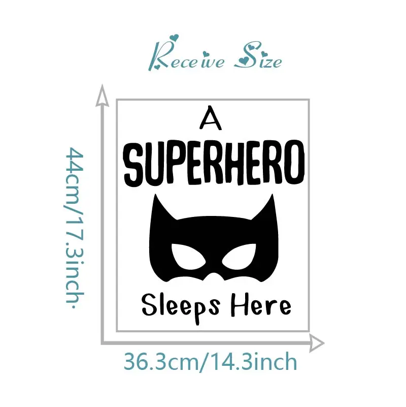 Наклейки на дверь супергероя спит здесь съемные настенные художественные