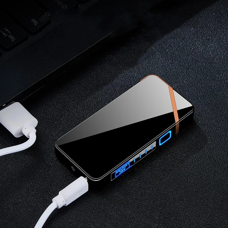 Ветрозащитная зажигалка с двойной дугой USB электрическая плазменная Зажигалка