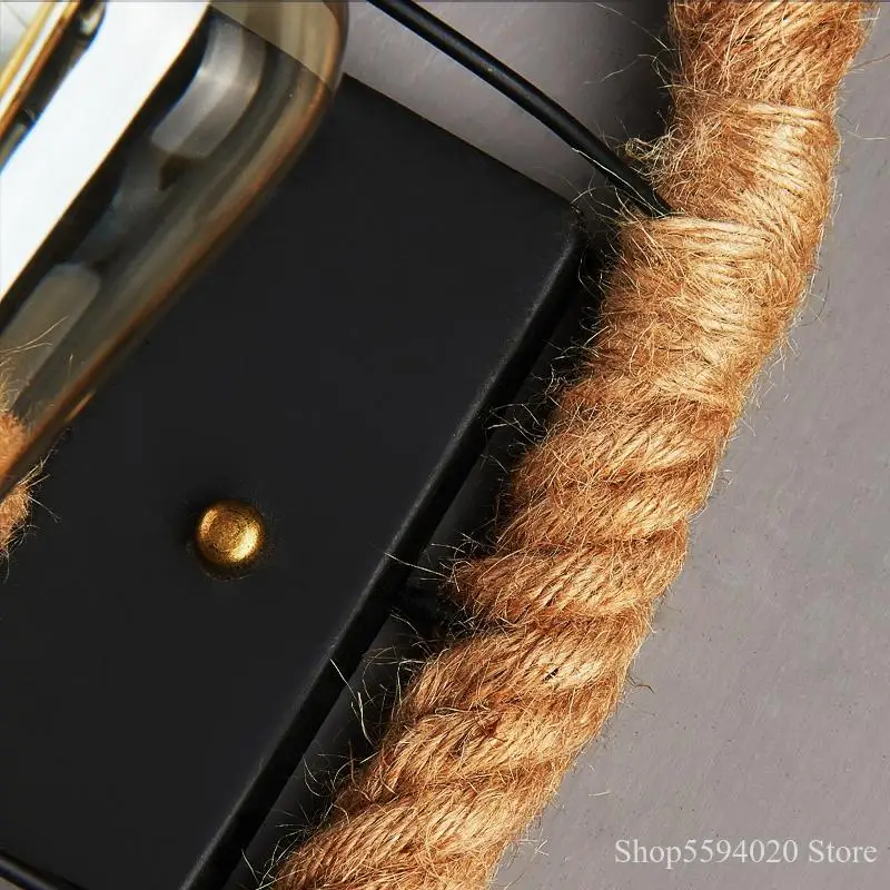 Винтажный светодиодный настенный светильник из пеньки Эдисона для лестницы