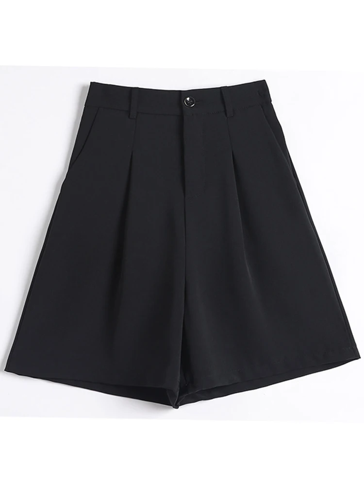 

Large size leisure wide leg shorts women's summer crotch thigh thick pants fat sister loose and thin high waist five point suit
