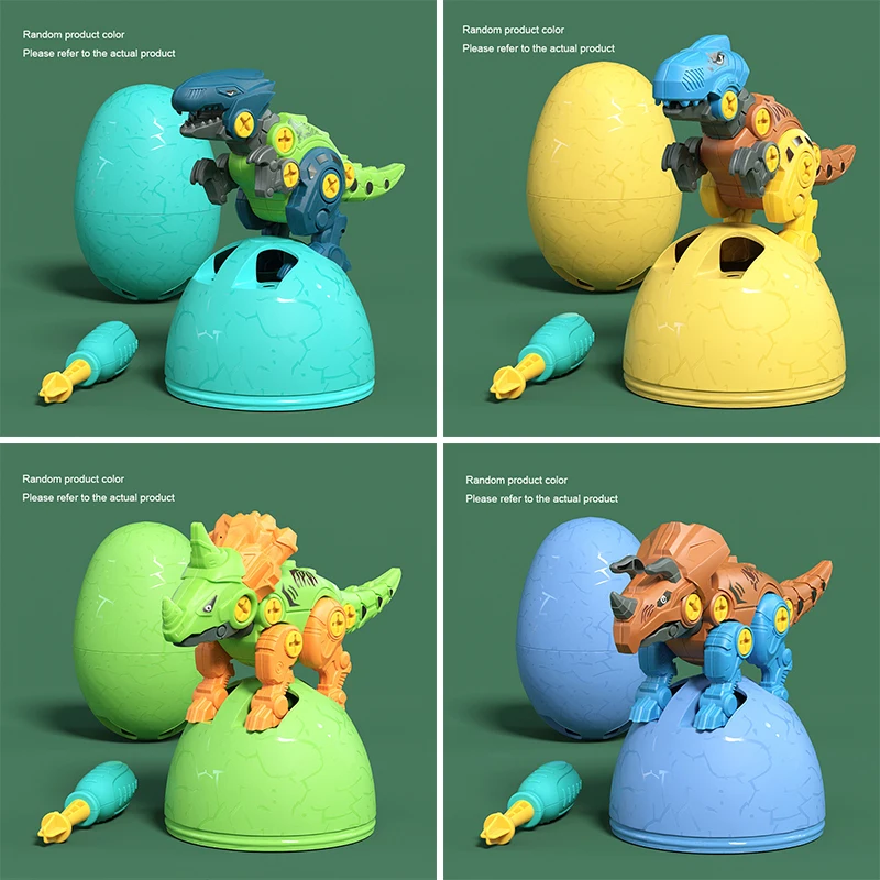 

Early Learning Education Toys For Children Disassembly Dinosaur Cartoon Animal Assembled Blocks Screw Nut Disassembly Toys