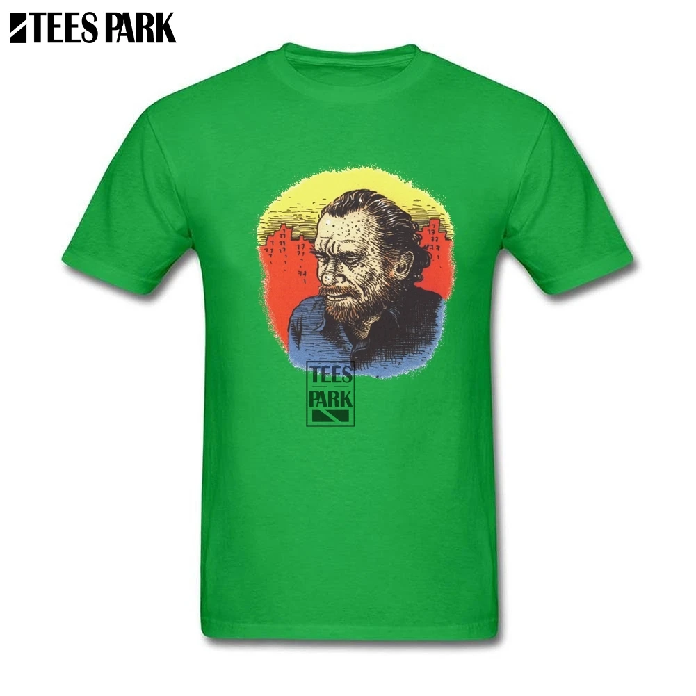 Футболка Прохладный Чарльза Буковски печатных футболки для мужчин из