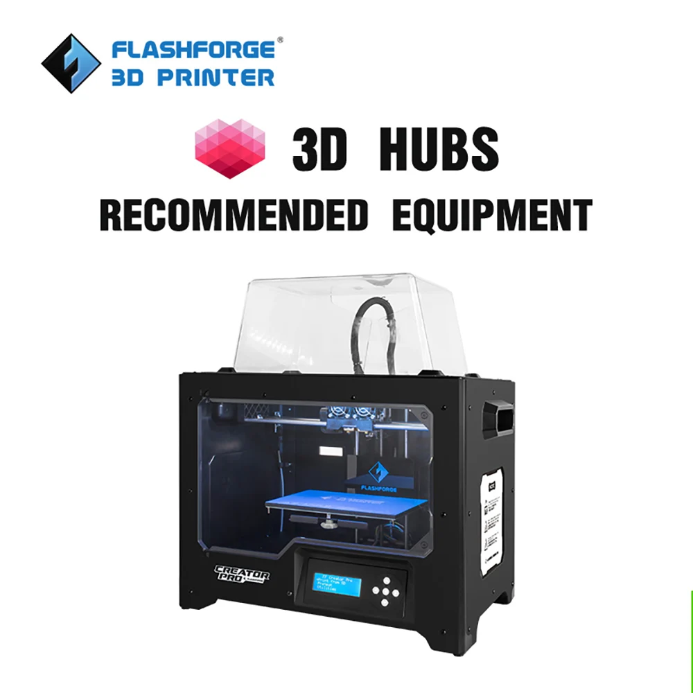 Kaufen Flashforge Creator Pro 3D Drucker Hohe Präzision Dual Extrusion Dual Farbe Druck Legierung Plattform Alle Metall Impresora 3d
