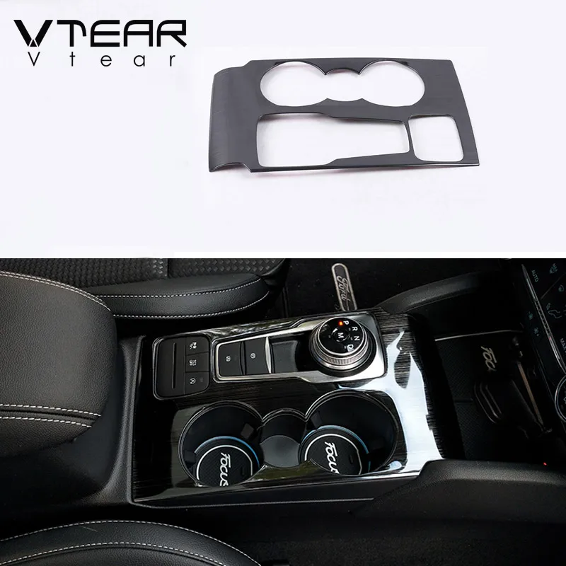 

Vtear для Ford Focus MK4 st line коробка переключения передач центральная панель управления крышка наклейка накладка аксессуары для стайлинга автомобилей интерьер