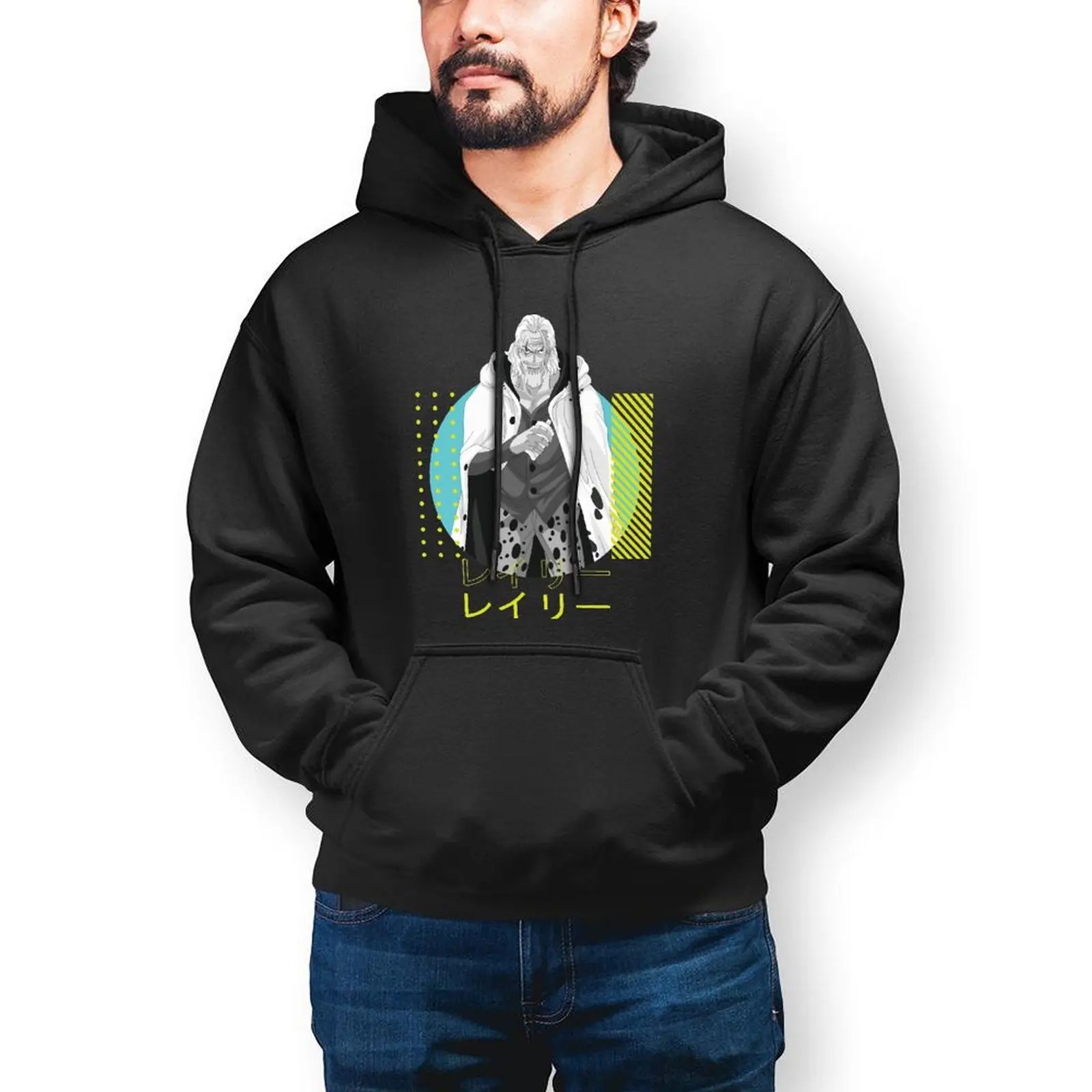 

Bandai One Piece Silvers Rayleigh Hoodies Anime Autumn Cotton Hoodie Cool Outdoor Long Pullover Hoodie Men