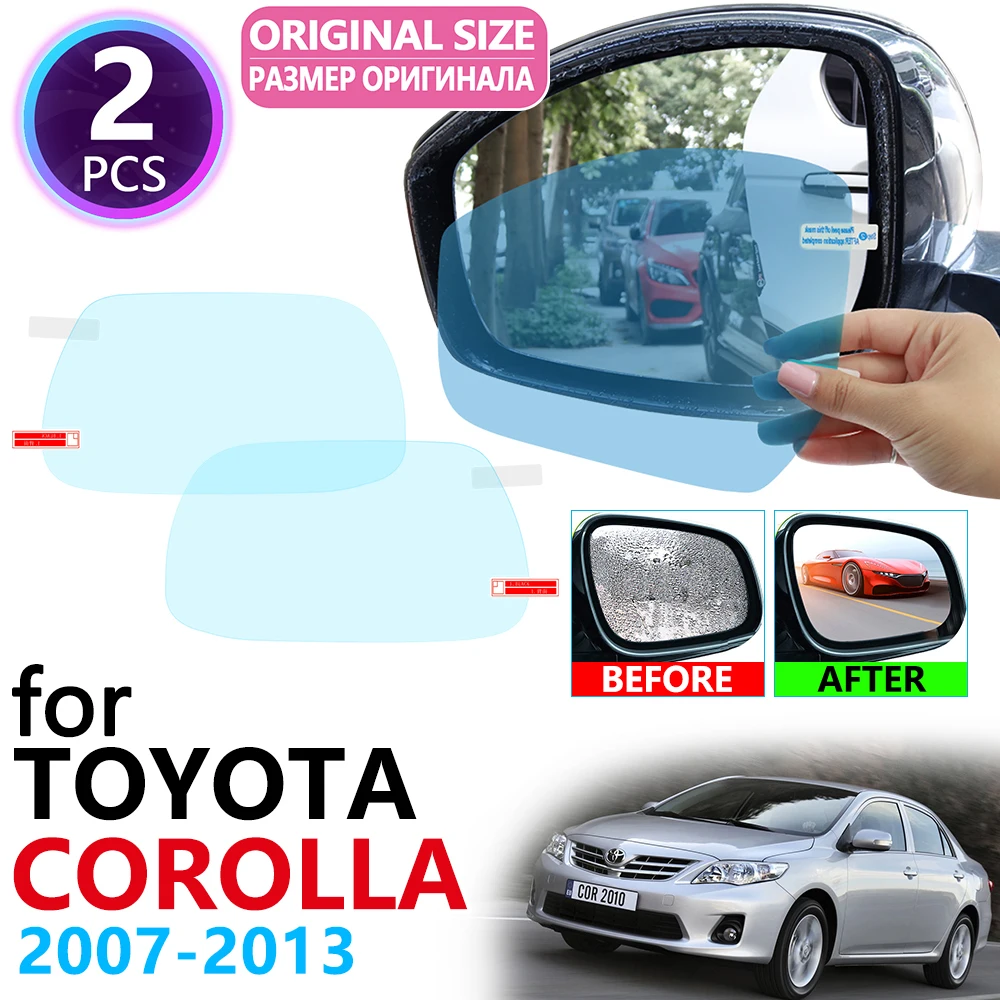 

for Toyota Corolla E140 E150 2007~2013 Full Cover Rearview Mirror Anti-Fog Rainproof Anti Fog Film Accessories 2009 2010 2011