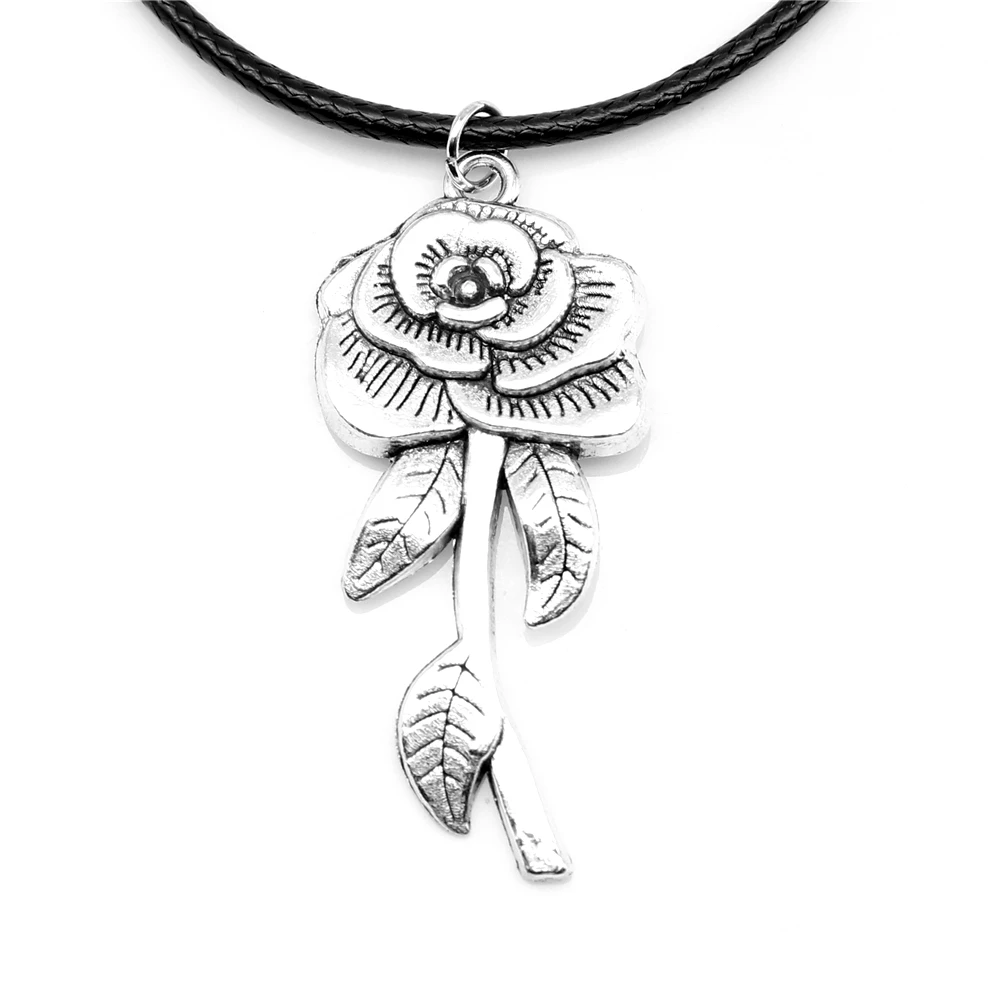 

1 Piece 20X43mm Flowers Metal Craft Pendant Pendants Jewelry Making Necklaces Pendants