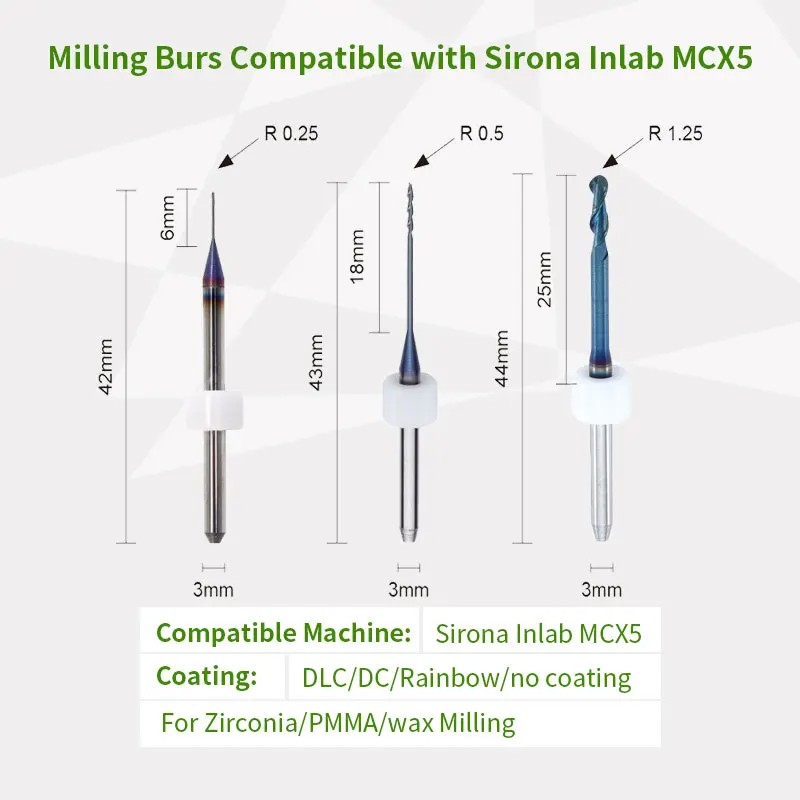 Cerec in Lab MCXL фрезерные боры для стоматологической лаборатории подходит Sirona