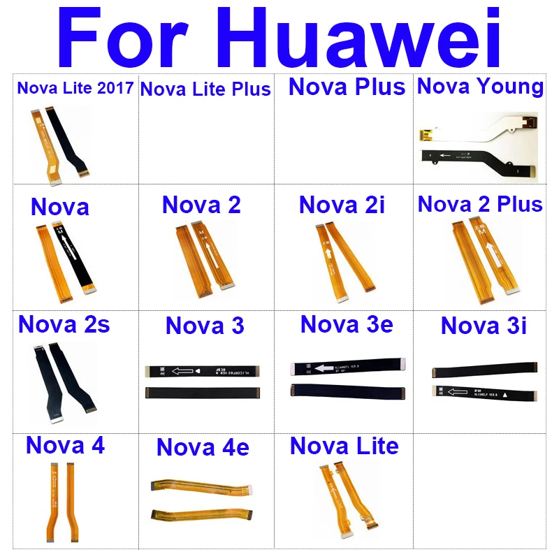 Гибкий кабель для материнской платы Huawei Nova 2 3 4 2i 2S 2plus 3E 3i 4E Young Lite Plus 2017 | Мобильные