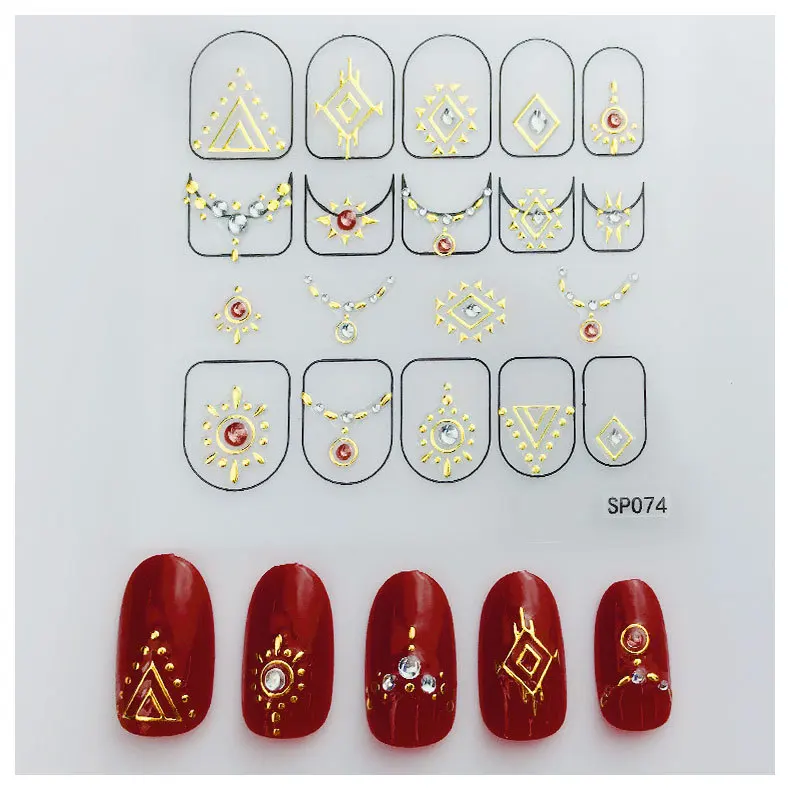 1 Sheet Self Adhesive Nail Sticker Season Style Nails Art 3D Flower Rhinestone Decal Manicure Handmade Stickers Decoration |