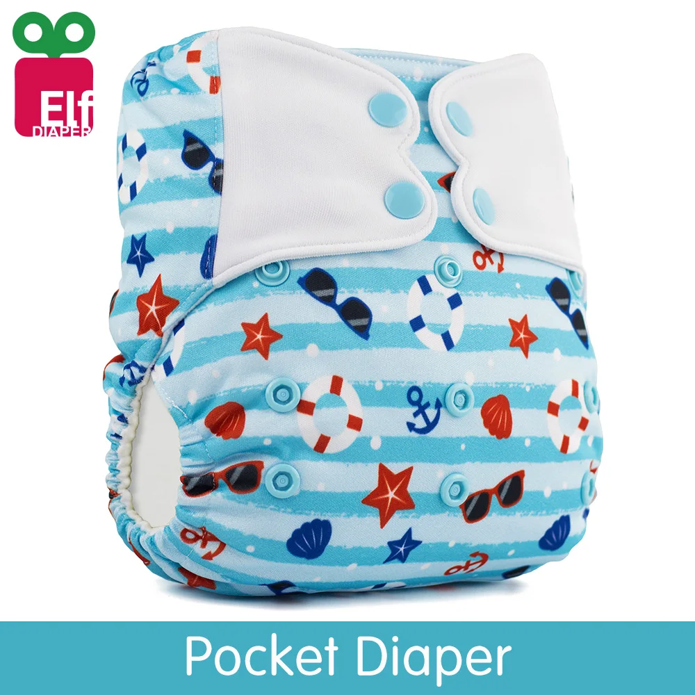 ElfDiaper Новинка! Карманный остаются сухими пеленки плавательные брюки моющийся многоразовый новорожденной одежды для детских подгузников, на возраст от 0 до 24 месяцев