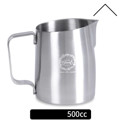 Кувшин для кофе, молока из нержавеющей стали кувшин для крема Pull Flower Cup вспениватель молока для кофе латте арт молоко пена инструмент посуда для кофе - Цвет: C