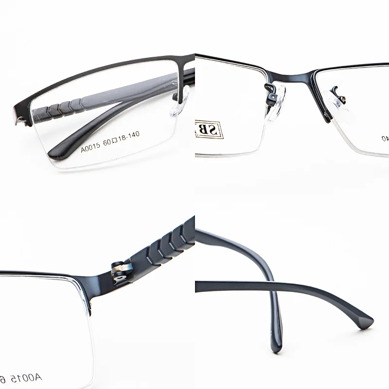 Zerosun большие очки оправа для мужчин полуоправы 60-18-35 Большие широкие близорукости