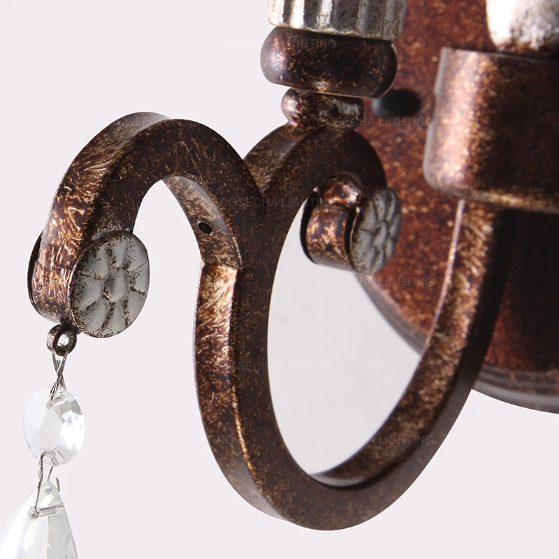 Американские ретро настенные светильники винтажные французские бра Хрустальное