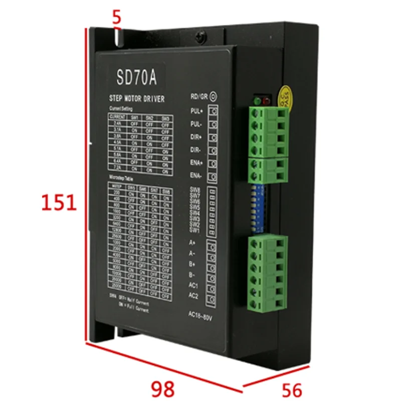 2MD320 2-phase stepper motor 2A digital Microstep driver controller for 28/35/39/42 instead of M415B | Обустройство дома