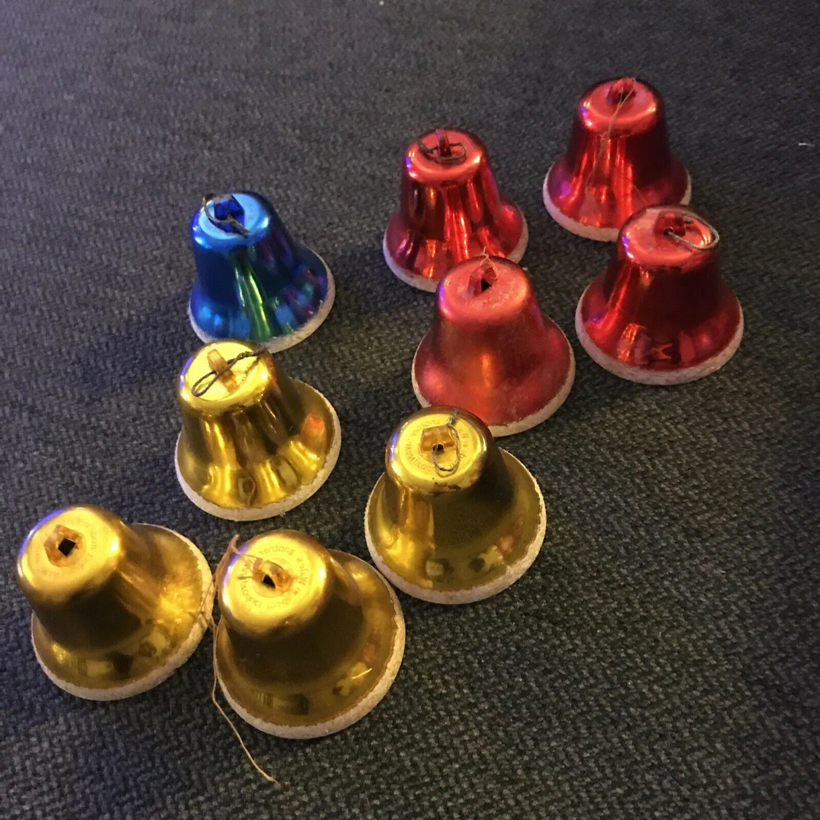 

9 Vintage Swan Shatterproof Xmas Tree Bell Decorations Ornaments Baubles