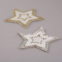 77cm 6pclot crystal rhinestone star patches for clothing iron on clothes appliques badge fabric sticker apparel accessories