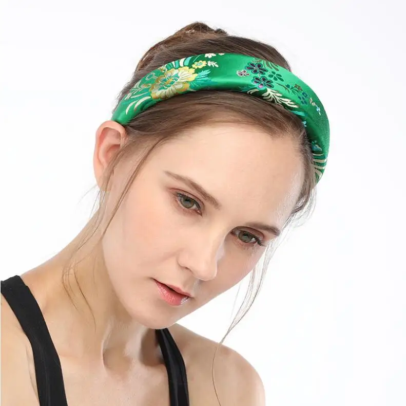 Женский обруч для волос ZA модный брендовый с бархатной вышивкой и цветами