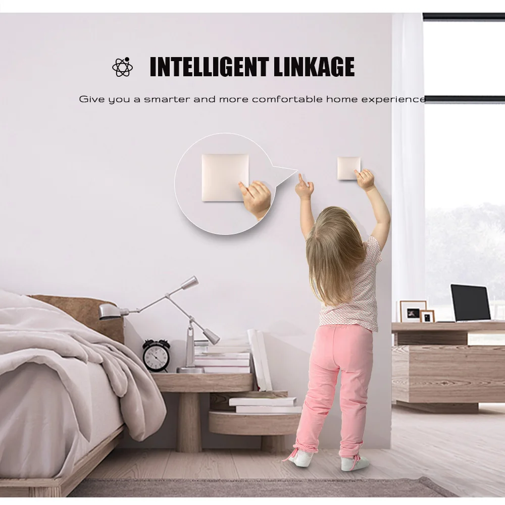 Умный беспроводной настенный выключатель AQara работает с приложением для умного