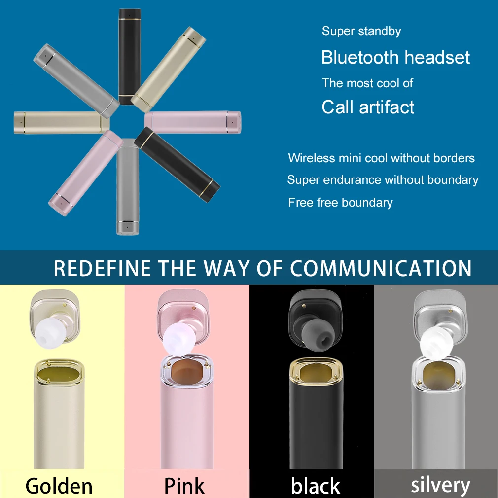 2 In 1 Mini Wireless V4.1 Stereo Bass Sound Earphones Excellent Compatibility Handsfree Earphone Earbuds | Электроника