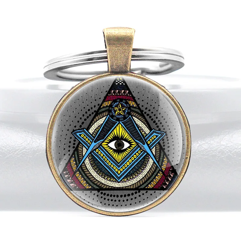 Новое поступление 2020 цепочка для ключей глаз Бога стеклянный купол