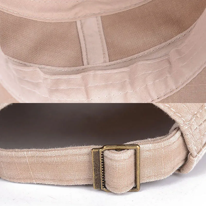 

2021 Classic Vintage Flat Top Mens Washed Caps And Hat Adjustable Fitted Thicker Cap Spring Warm Military Hats For Men Casual
