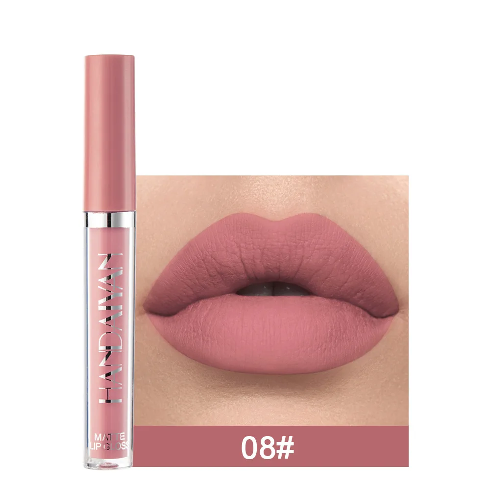

1PC Sexy Matte Lip Gloss Set Liquid Lipstick Waterproof Long Lasting Moisturizing Lipstick Women Lip Tint Beauty Cosmetics HD08