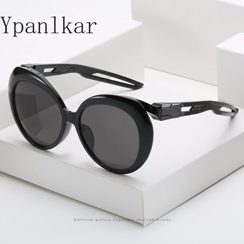 

Oval Sunglasses personality Designer Women Vintage Oversized Retro Round Frame White Trendy Style Sun Glasses