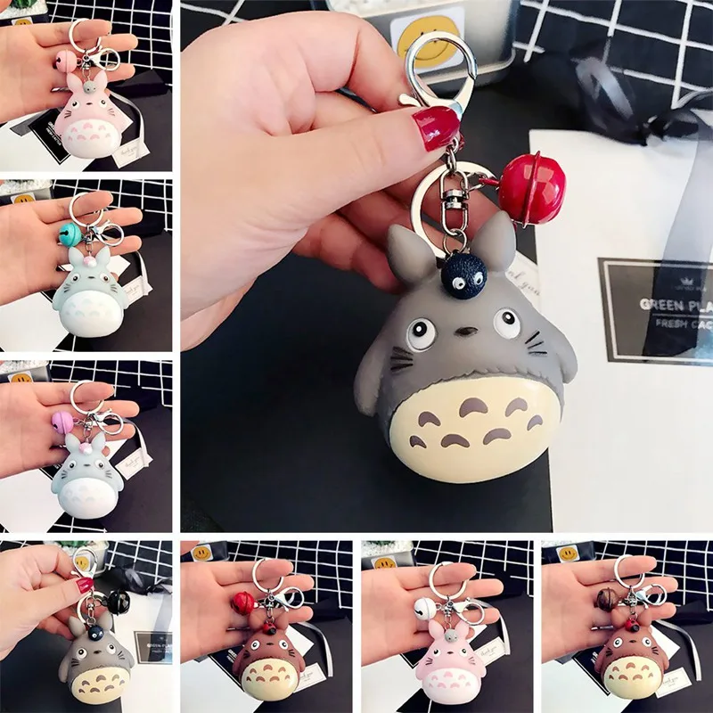 1pc Fashion Keychain Cute Kawaii Kitten Cat Key Chain Anime Totoro Doll Ring Creative Charm Women Girl Kids Pendant Keyring | Украшения и