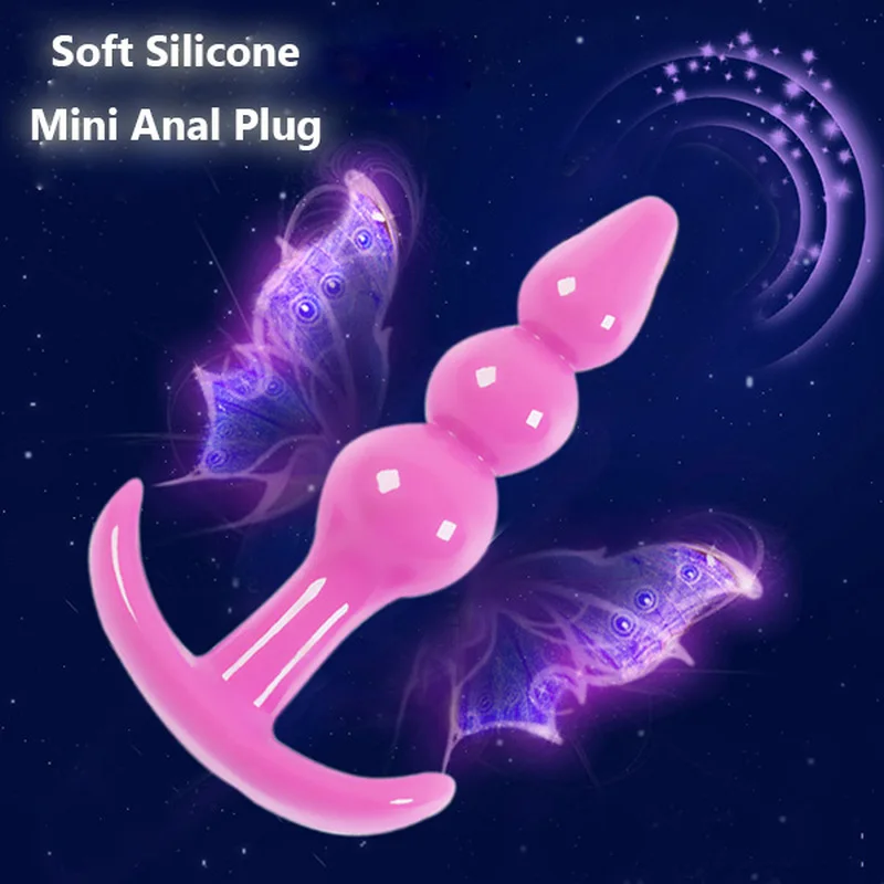 Анальная пробка силиконовый массажер простаты мастурбатор секс-игрушки для