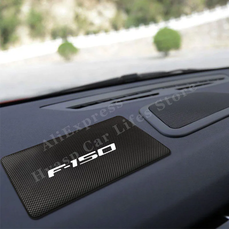 

Противоскользящий коврик с логотипом автомобиля для Ford F-150 F150, автомобильные коврики, держатель для телефона, волшебный коврик, коврики с ло...