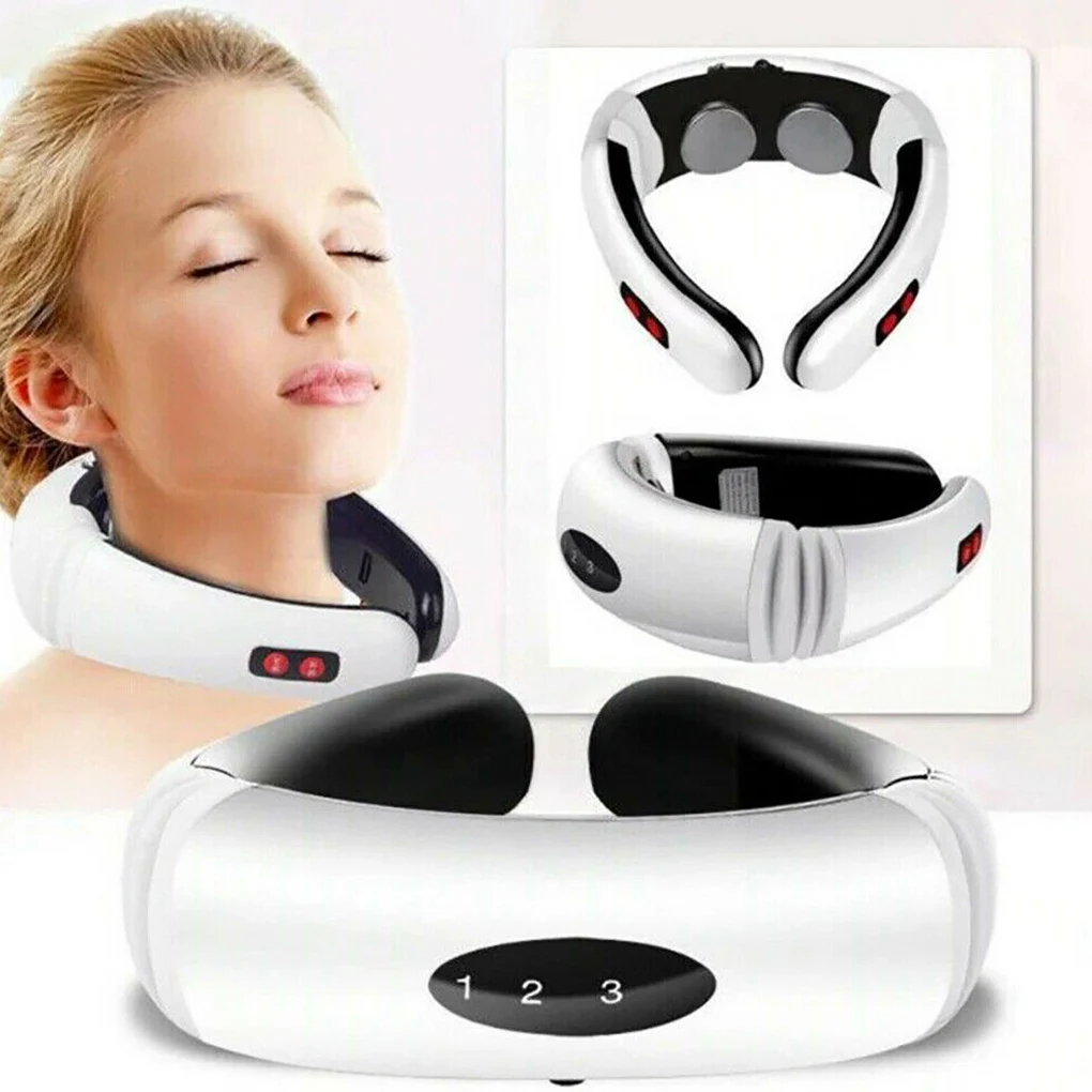

Brand New Electric Neck Massager & Pulse Back 6 Modes Far Infrared Heating Pain Relief Tool Health Care Relaxation Machine