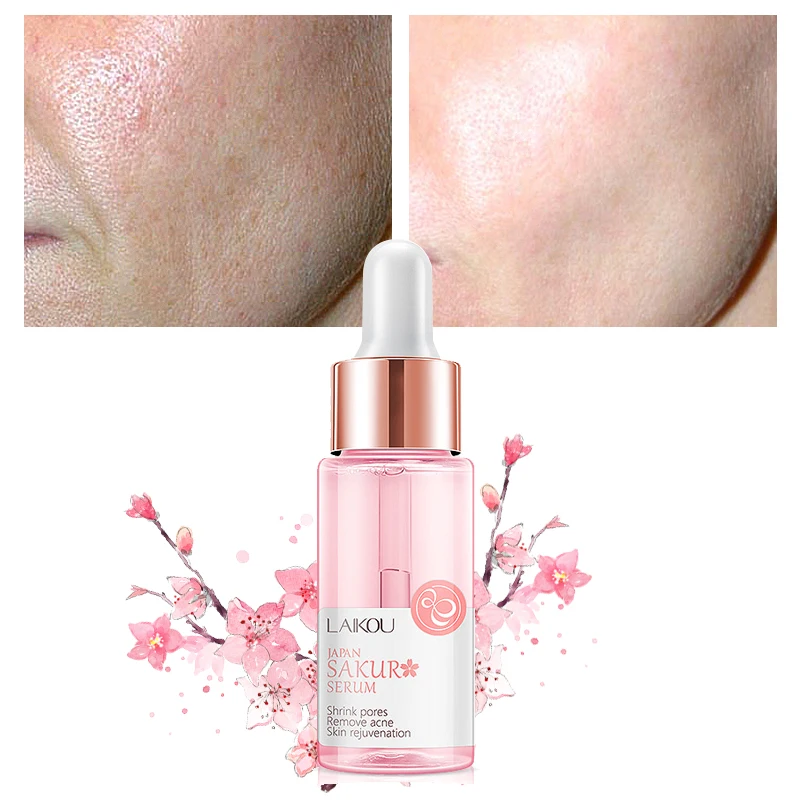 

LAIKOU Vitamin C Whitening Serum Hyaluronic Acid Moisturizing Brighten Face Care Shrink Pores Fades Spots Nourishing Cosmetics