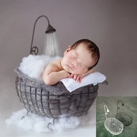 iron basket shower bathtub novelty posing sofa baby photography prop accessories