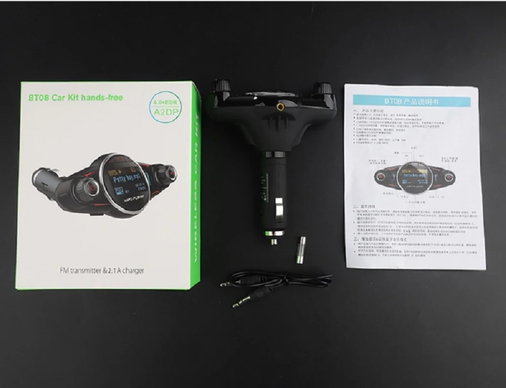 

Car Audio MP3 Player Handsfree Wireless Bluetooth Kit FM Transmitter LCD AUX Play Smart Charging Dual USB Car Charger