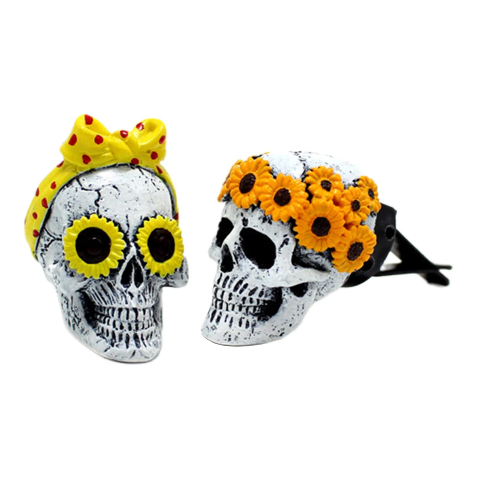 

2x Scented Car Air Vent Decor Skull Shape Vehicles Air Freshener Aroma Clip