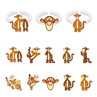 disney jumping tiger cartoon classic animation character pattern ring epoxy ring cute play image acrylic ring jewelry