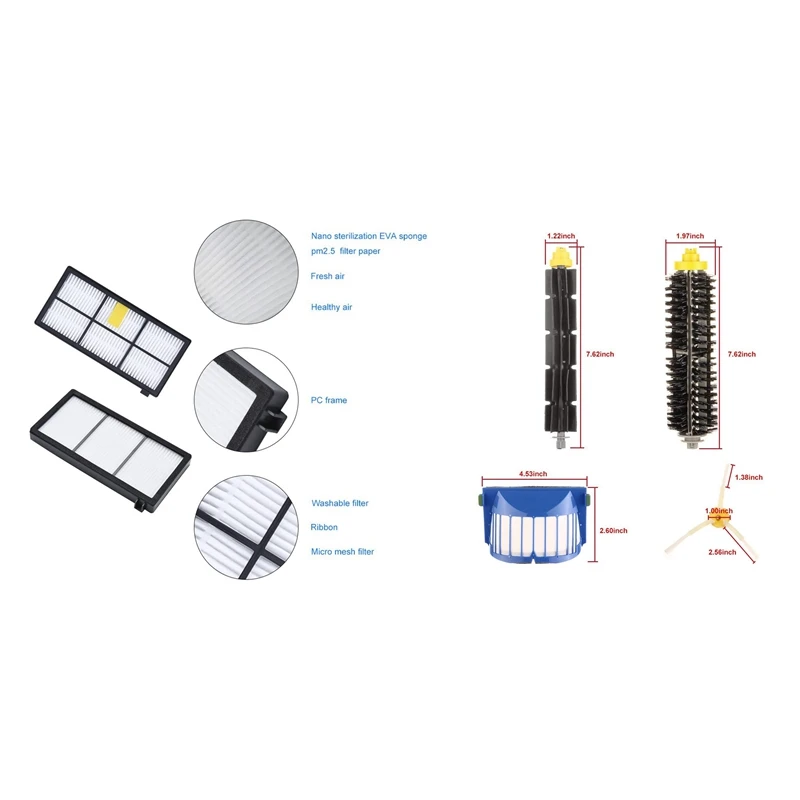 for IRobot Authentic Replacement Parts- Roomba 800 and 900 Series Replenishment Kit | Бытовая техника