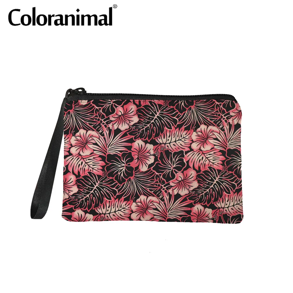 Coloranimal красивые тропические цветок пальмовых листьев с принтом женская монета