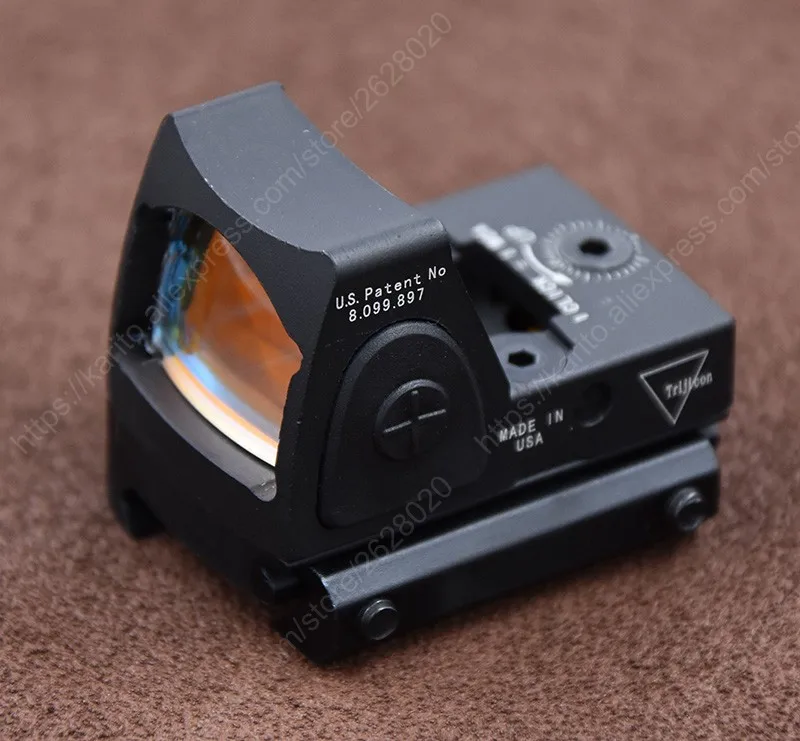Reflex Mini Trijicon RMR Style 1x Красная точка прицел для Вивера Пикатинни Крепление база