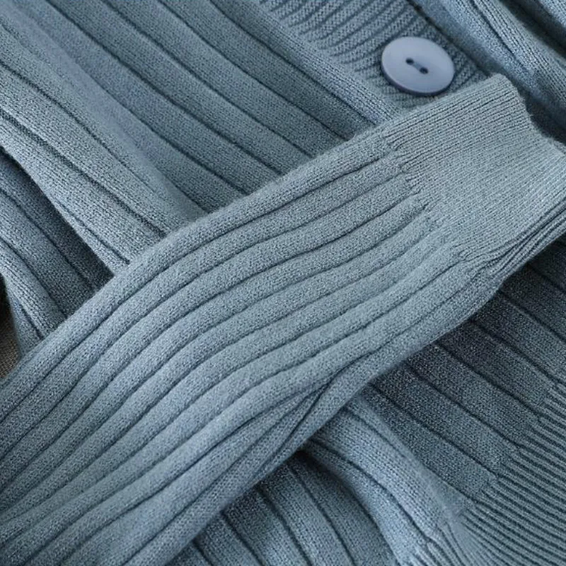 

Women Cardigan Solid Simple Pleated Elegant Daily Slim Knitted Sweater Female Stylish Korean Style Ulzzang Students Casual Chic