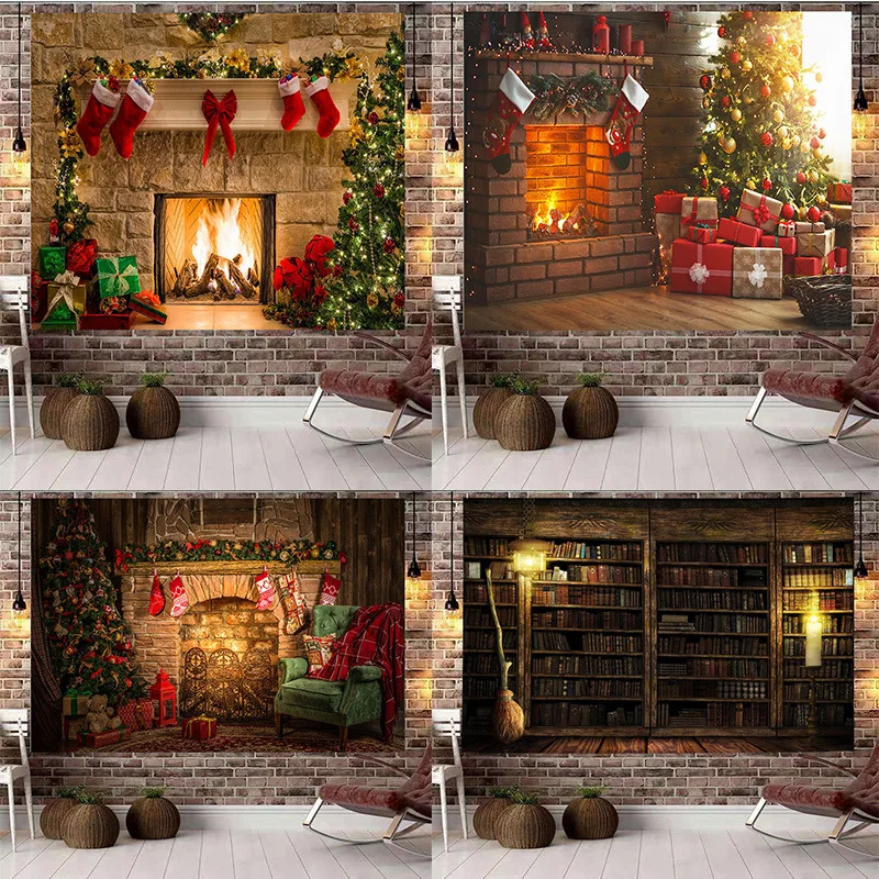 

Рождественское украшение для спальни с цифровой печатью, зимняя подвесная ткань для гостиной, домашнее украшение, рождественский подарок